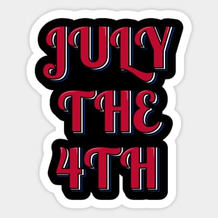 July The 4th Sticker